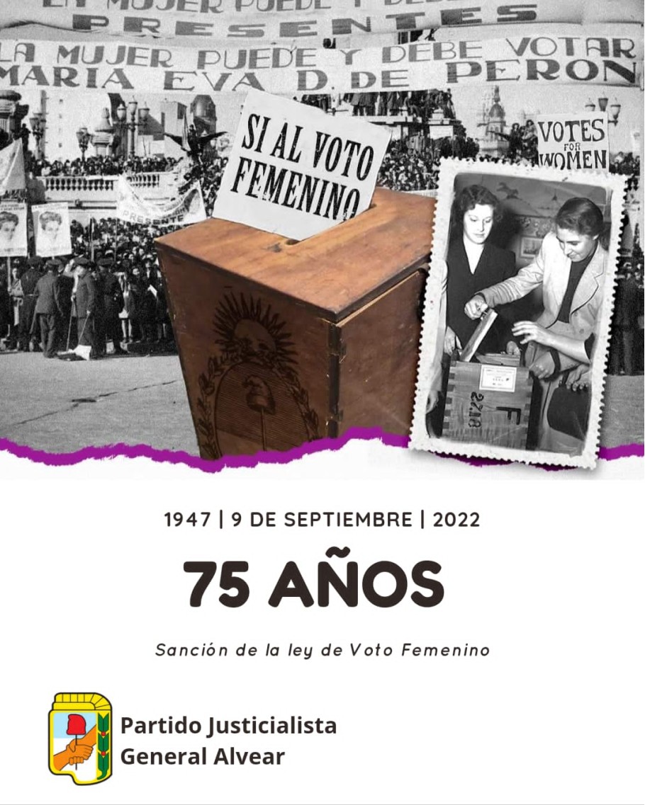 75 Años De La Sanción De La Ley De Voto Femenino 1608